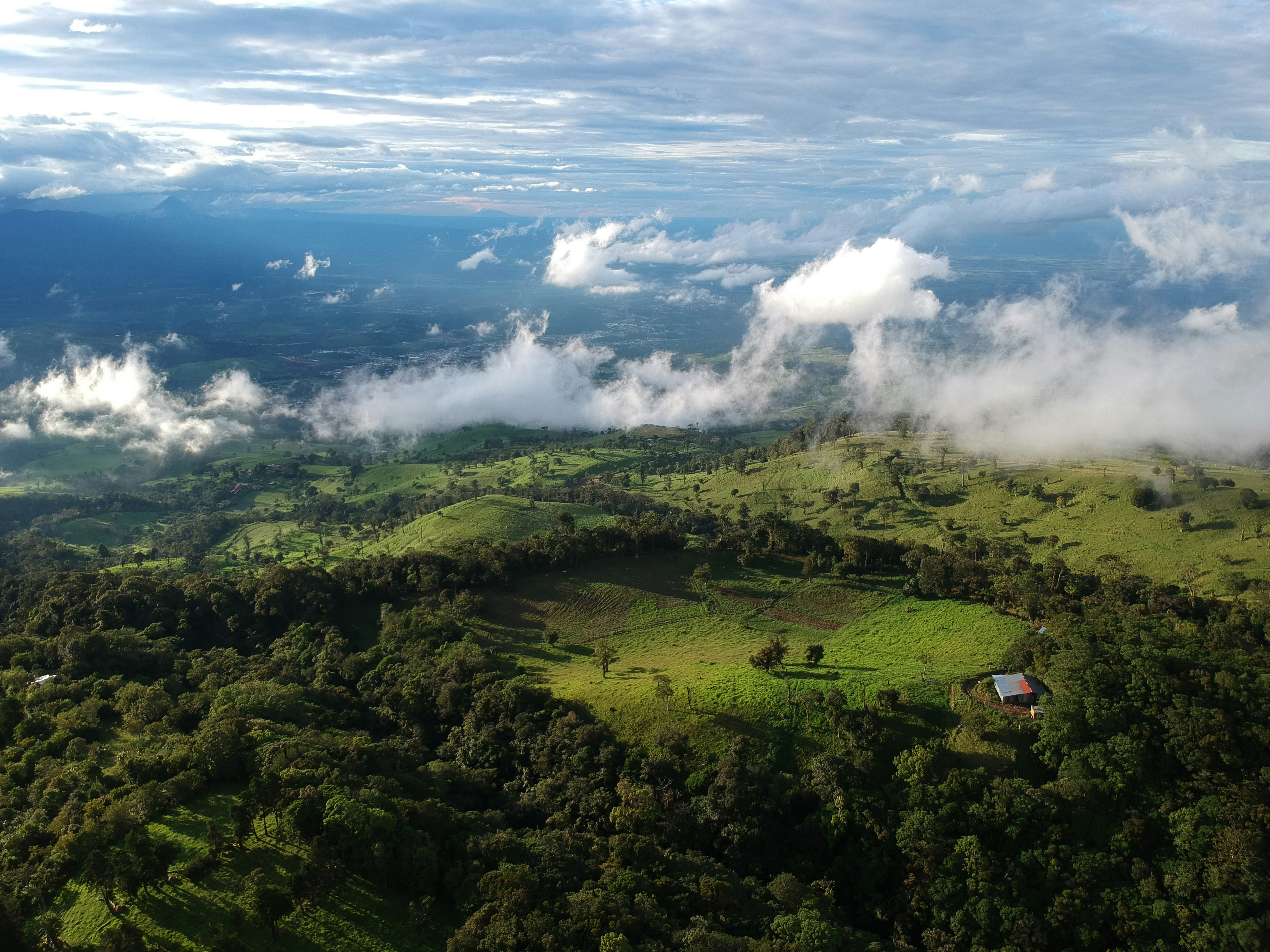 Aerial view of san vincente costa rica.